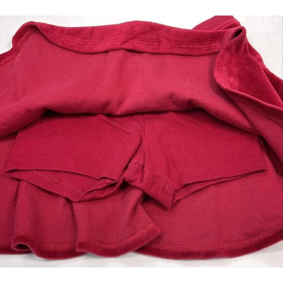 GYMBOREE Girls SIZE 7 Red Flower Velour SKORT Skirt Fall 2009 Holiday Panda EUC - Picture 3 of 7